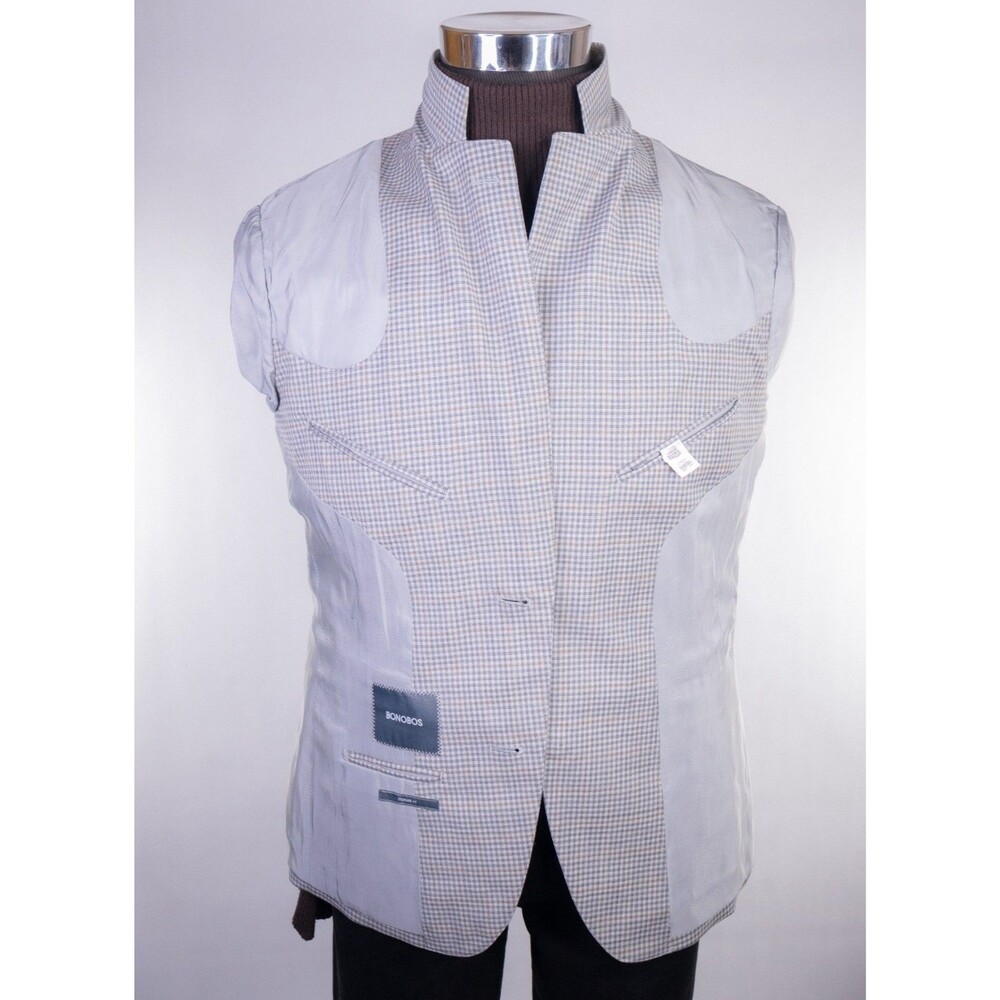 Bonobos Blazer Size 38S Plaid Standar Fit Sport Coat Jacket Blazer Wool Check - Picture 9 of 13